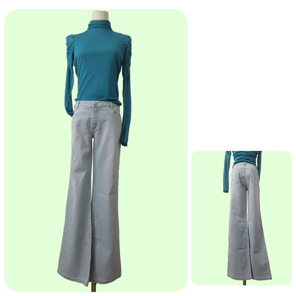 🧊 fits M, high waist straight leg soft denim jeans